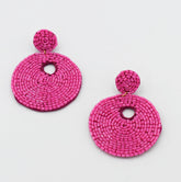 Pink Beaded Drop Disc